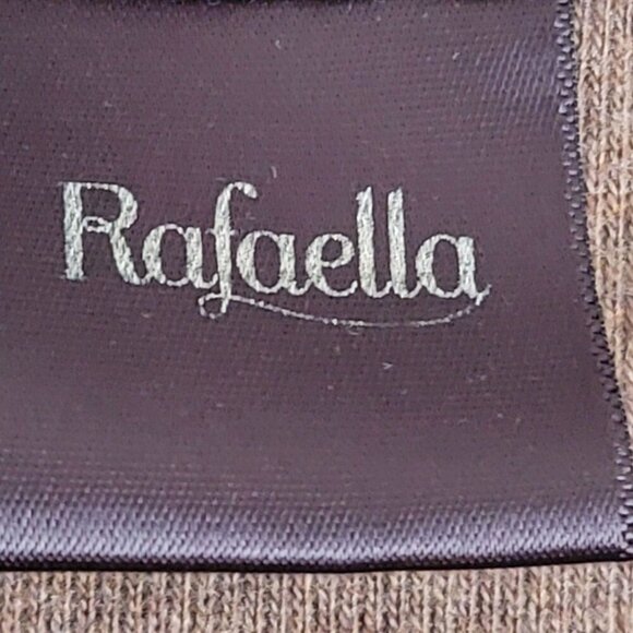 Rafaella Taupe Open-Front Cardigan With Gold Stud Details Long Sleeves Cotton/Po - Picture 4 of 8